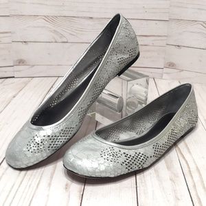 Via Spiga silver flats